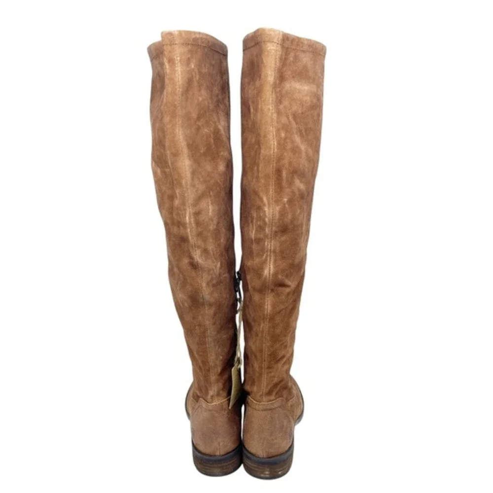 Born Women's‎ Britton Over Knee Leather Riding Boot in Rust Distressed Size 6M